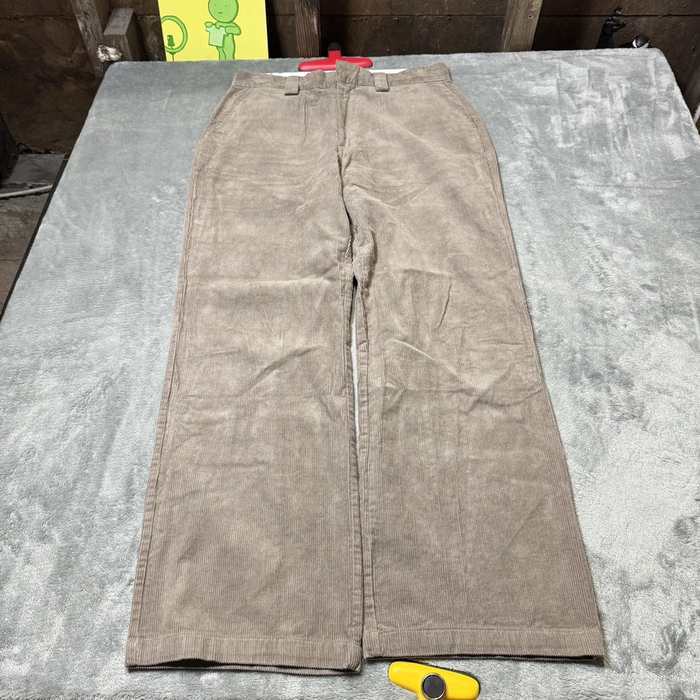 STUSSY Womens Corduroy Straight Wide‎ Leg Pants Size 7 (30x28.5) Skater Retro